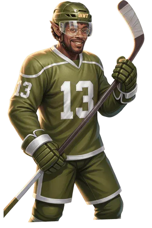 Wintino ice hockey character